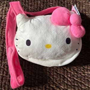 NWT Hello Kitty Pink and White Plush Bag